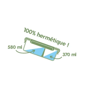 Les meilleures critiques de ✨ Boîte de Conservation en Verre avec Compartiments Rectangle 950 ml Pebbly 😀 9