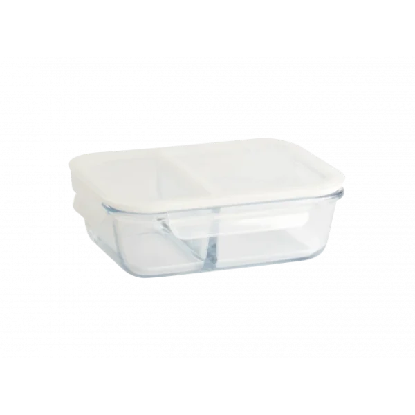 Les meilleures critiques de ✨ Boîte de Conservation en Verre avec Compartiments Rectangle 950 ml Pebbly 😀 1