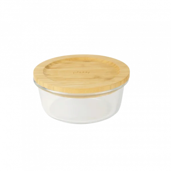 Meilleur prix 🧨 Boîte de Conservation en Verre et Bambou Rond 620 ml Pebbly 🧨 1