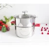 Sortie 🎉 Casserole et Cuit Vapeur Inox Ø 20 cm Anses Mutine Framboise Biome Cristel ✨ 17