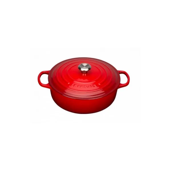Cocotte En Fonte Basse 30 Cm Cerise Le Creuset Signature 1
