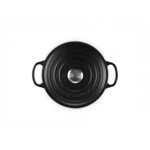 Cocotte En Fonte Haute 26 Cm Noir Ebène Le Creuset 13