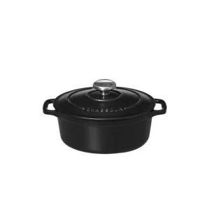 Cocotte En Fonte Ovale 17 Cm Noir Mat Chasseur 9