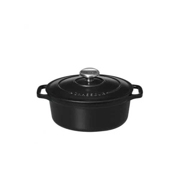 Cocotte En Fonte Ovale 17 Cm Noir Mat Chasseur 3