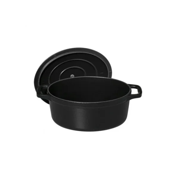 Cocotte En Fonte Ovale 17 Cm Noir Mat Chasseur 4