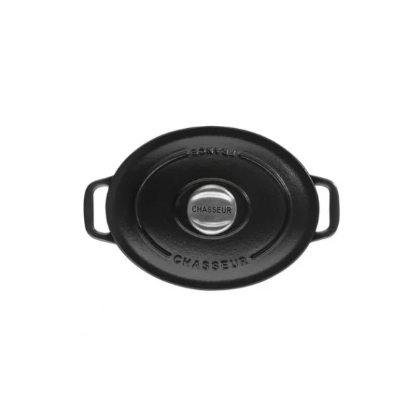 Cocotte En Fonte Ovale 17 Cm Noir Mat Chasseur 1