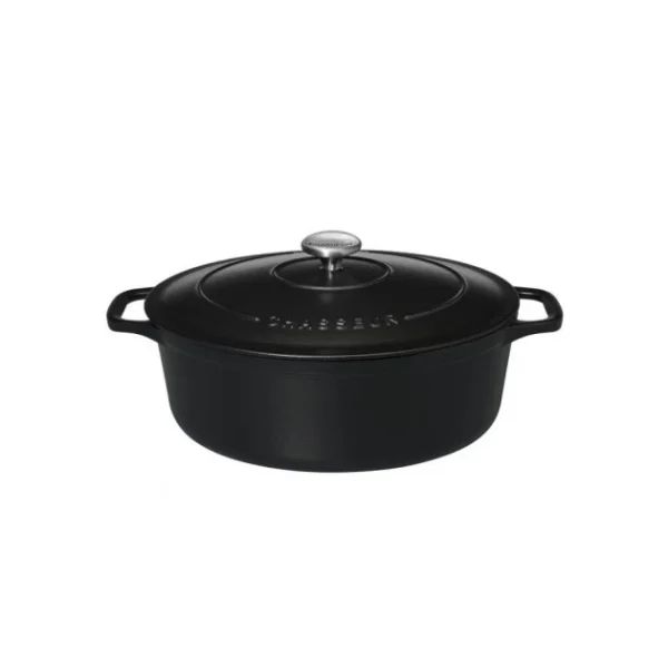 Cocotte En Fonte Ovale 27 Cm Noir Mat Chasseur 3