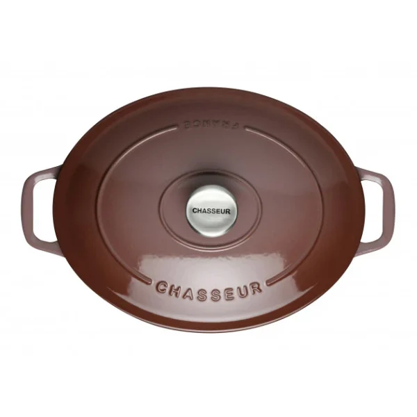 Cocotte En Fonte Ovale 29 Cm Bois De Rose Chasseur 1