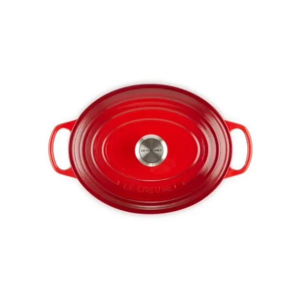 Cocotte En Fonte Ovale 29 Cm Cerise Le Creuset Signature 4