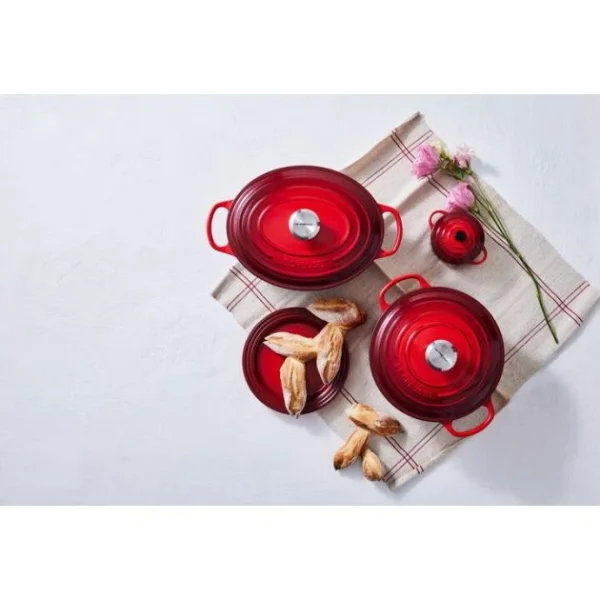 Cocotte En Fonte Ovale 29 Cm Cerise Le Creuset Signature 8