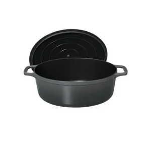 Cocotte En Fonte Ovale 31 Cm Caviar Chasseur 11