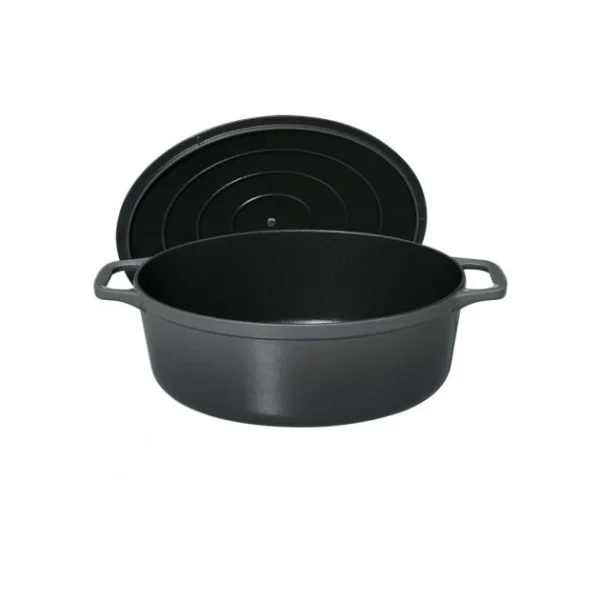 Cocotte En Fonte Ovale 31 Cm Caviar Chasseur 4