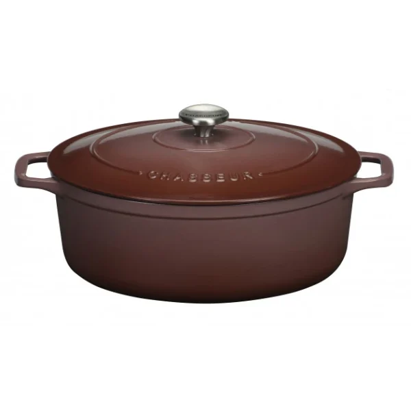 Cocotte En Fonte Ovale 33 Cm Bois De Rose Chasseur 3