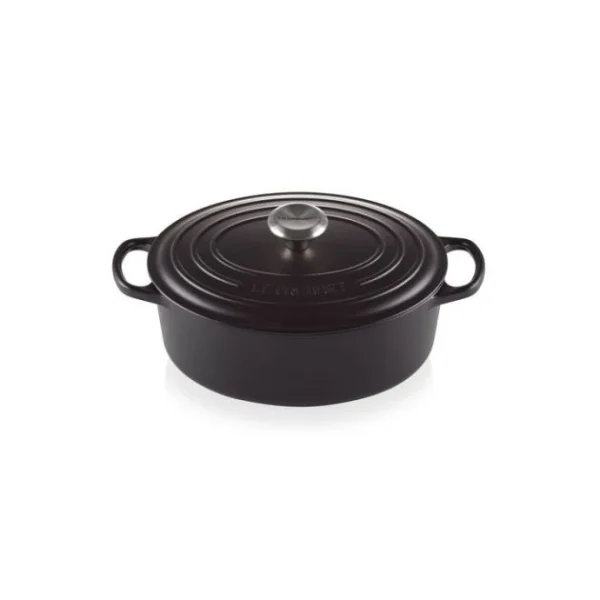 Cocotte En Fonte Ovale 33 Cm Noir Mat Le Creuset Signature 1