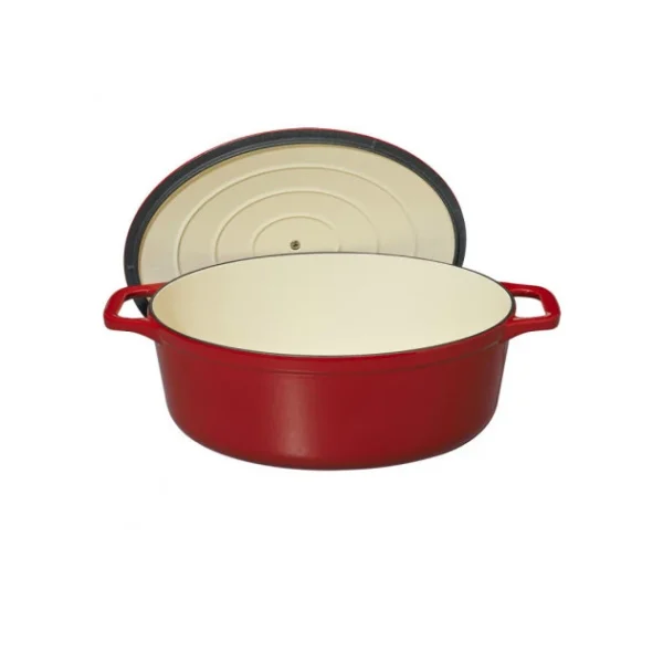 Cocotte En Fonte Ovale 33 Cm Rouge Chasseur 3