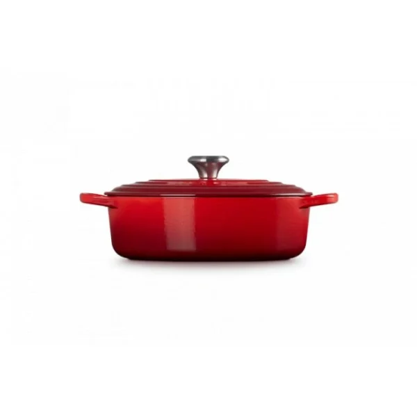 Cocotte En Fonte Ovale Basse 27 Cm Cerise Le Creuset Signature 4