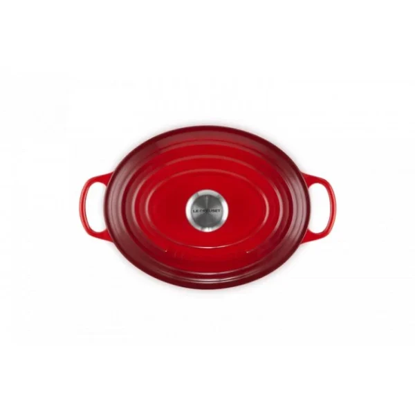 Cocotte En Fonte Ovale Basse 27 Cm Cerise Le Creuset Signature 5