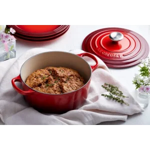 Cocotte En Fonte Ronde 20 Cm Cerise Le Creuset Signature 17