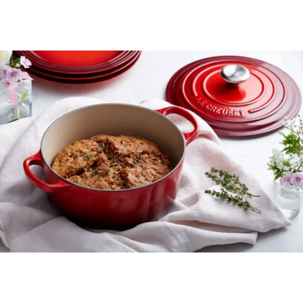 Cocotte En Fonte Ronde 20 Cm Cerise Le Creuset Signature 6