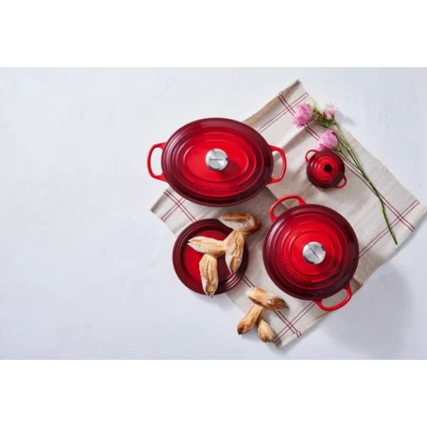 Cocotte En Fonte Ronde 20 Cm Cerise Le Creuset Signature 8