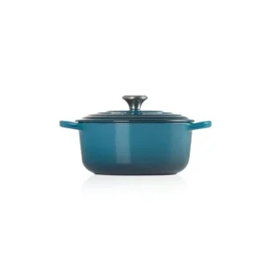 Cocotte En Fonte Ronde 20 Cm Deep Teal Le Creuset Signature 9