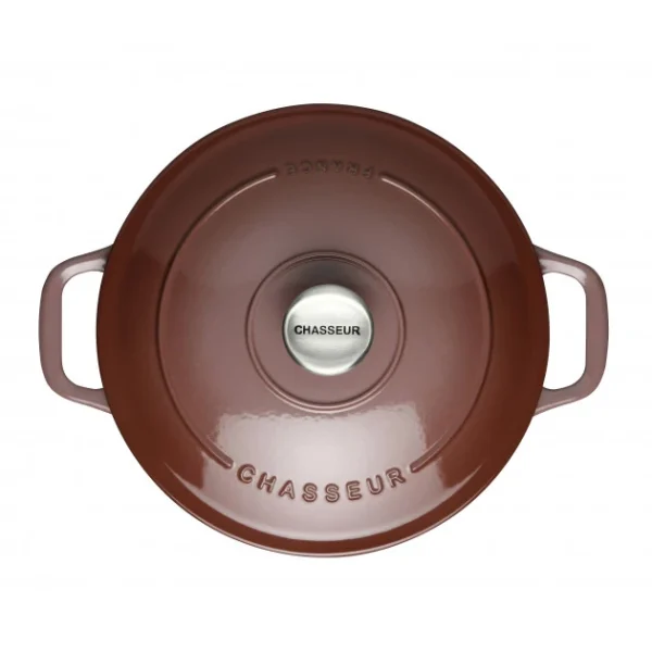 Cocotte En Fonte Ronde 24 Cm Bois De Rose Chasseur 1