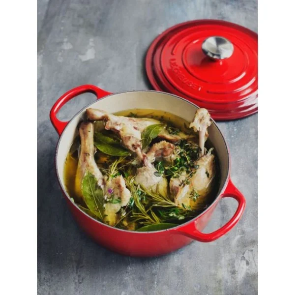 Cocotte En Fonte Ronde 24 Cm Cerise Le Creuset Signature 6