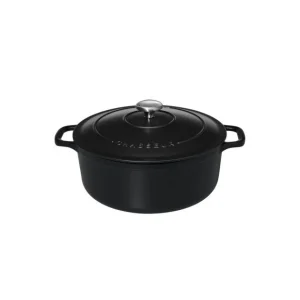 Cocotte En Fonte Ronde 28 Cm Noir Mat Chasseur 10