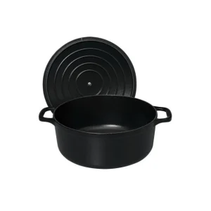 Cocotte En Fonte Ronde 28 Cm Noir Mat Chasseur 12