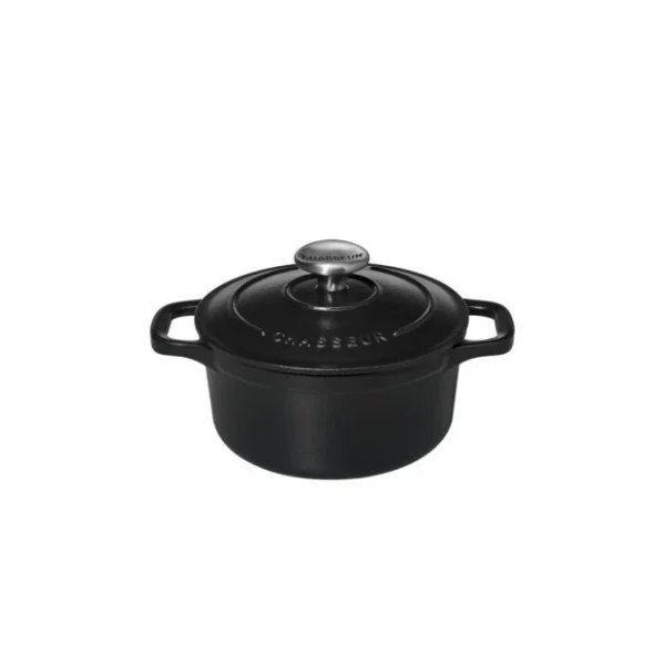 Mini Cocotte En Fonte Ronde 14 Cm Noir Mat Chasseur 3