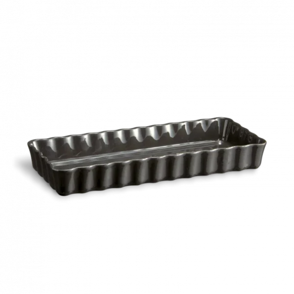 Meilleure affaire 👍 Moule à Tarte Rectangulaire en Céramique 15 x 36 cm Fusain Emile Henry 👍 1