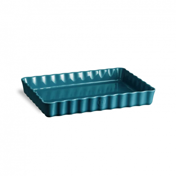 Grosses soldes 🥰 Moule à Tarte Rectangulaire en Céramique 33,5 x 24 cm Calanque Emile Henry ❤️ 1