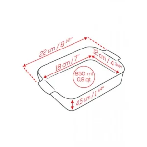 Plat à Four Rectangulaire En Céramique Appolia 22 Cm Ardoise Peugeot 13