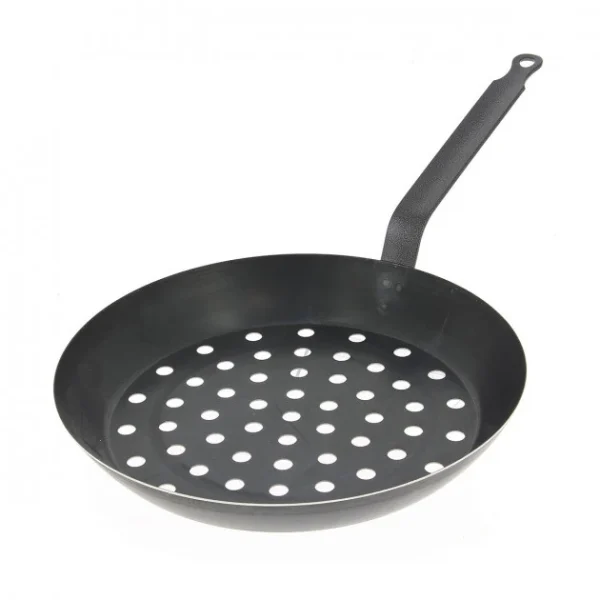 Poêle à Légumes Perforée Tôle Bleue Ø 28 Cm Outdoor De Buyer 1