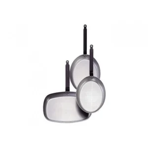 Poêle à Poisson Carbone Plus 40 Cm, Ovale, De Buyer, Tôle Acier 6