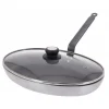 Poêle à Poisson Ovale ø36 Cm Antiadhésive Avec Couvercle En Verre Choc Resto Induction De Buyer 8