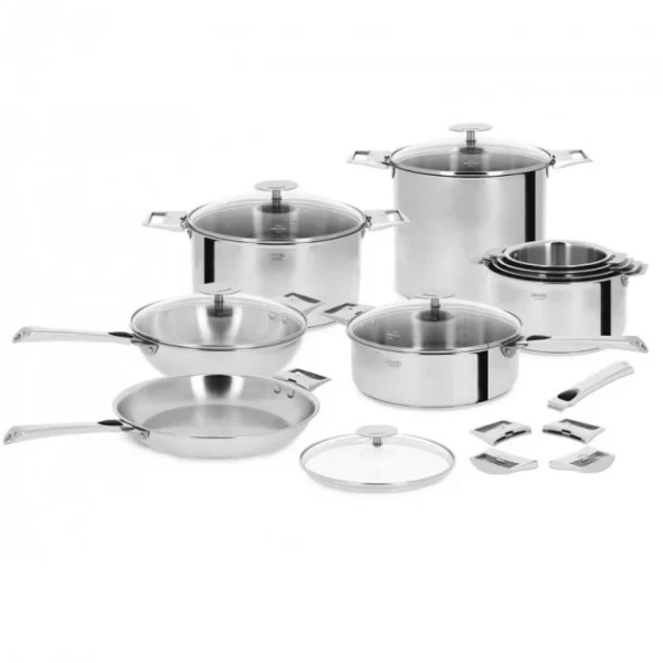Poêle Casteline Ø 24 Cm Manche Amovible Anti-Adhésive Inox Cristel 3