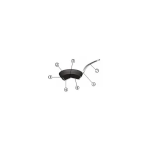 BOURGEAT Poêle Induction Anti Adhésive Ø 24 Cm X H 5 Cm Elite Pro Matfer 9