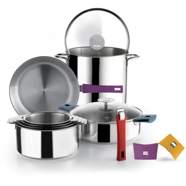 Poêle Mutine Ø 20 Cm Manche Amovible Anti-Adhésive Inox Cristel 5