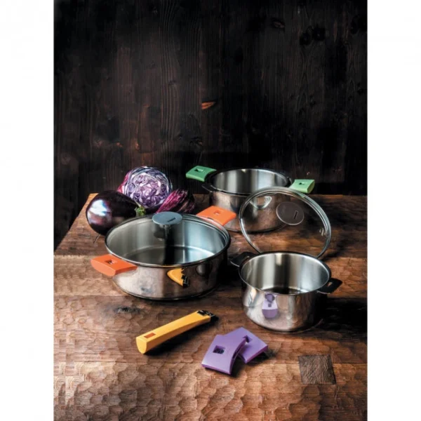 Poêle Mutine Ø 22 Cm Manche Amovible Anti-Adhésive Inox Cristel 5