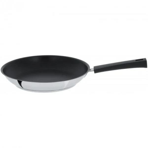 Poêle Mutine Ø 28 Cm Manche Fixe Anti-Adhésive Inox Cristel 1