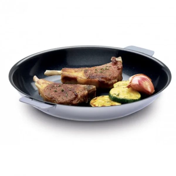 Poêle Mutine Ovale Ø 35 Cm Manche Amovible Anti-Adhésive Inox Cristel 5