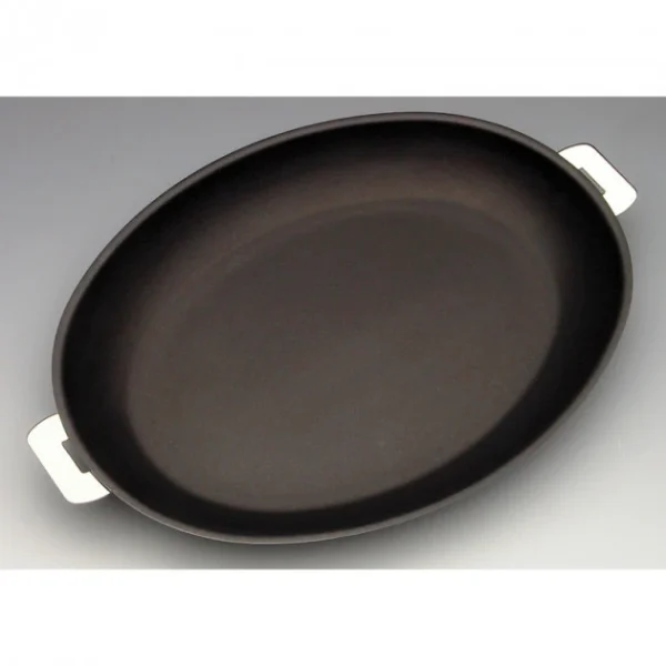 Poêle Mutine Ovale Ø 35 Cm Manche Amovible Anti-Adhésive Inox Cristel 1