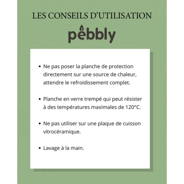 Protection Plaque De Cuisson En Verre 50 X 28 Cm Noir Pebbly 6