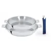 Set De 2 Poêles Inox Avec Poignée Bleue Mutine Amovible Cristel 14