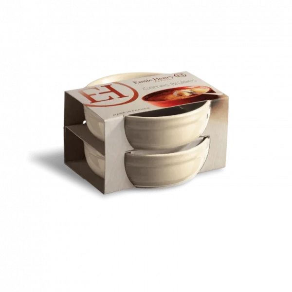 Meilleure vente 🎁 Set de 2 Ramequins à Crème Brûlée en Céramique Ø 12 cm Argile Emile Henry ⌛ 3