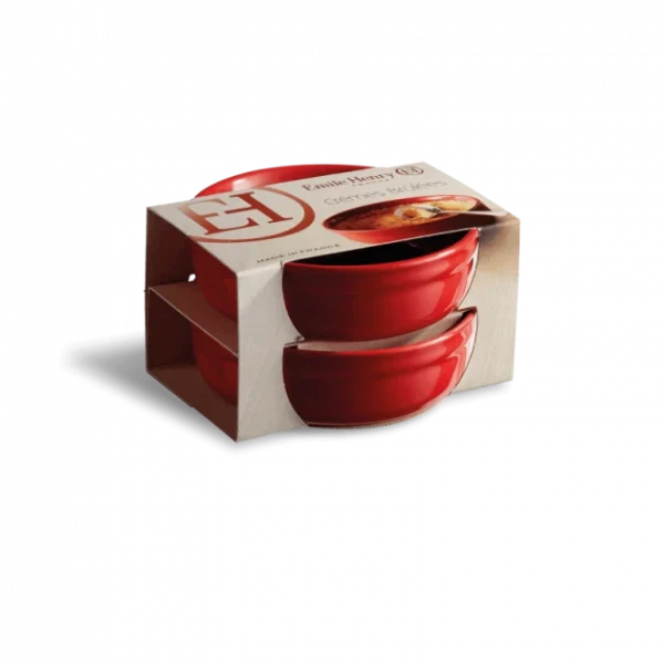 Promo 🔔 Set de 2 Ramequins à Crème Brûlée en Céramique Ø 12 cm Grand Cru Emile Henry 🎁 3