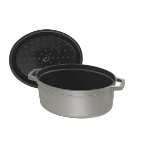 STAUB Cocotte Fonte Ovale 17 Cm Gris Graphite 1 L 12