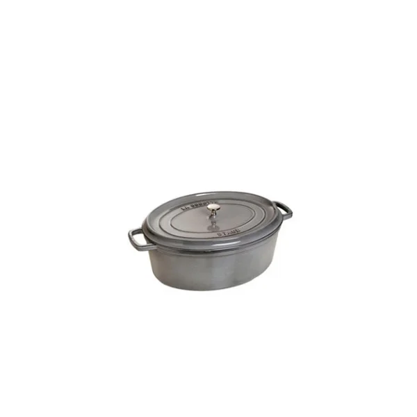 STAUB Cocotte Fonte Ovale 17 Cm Gris Graphite 1 L 1