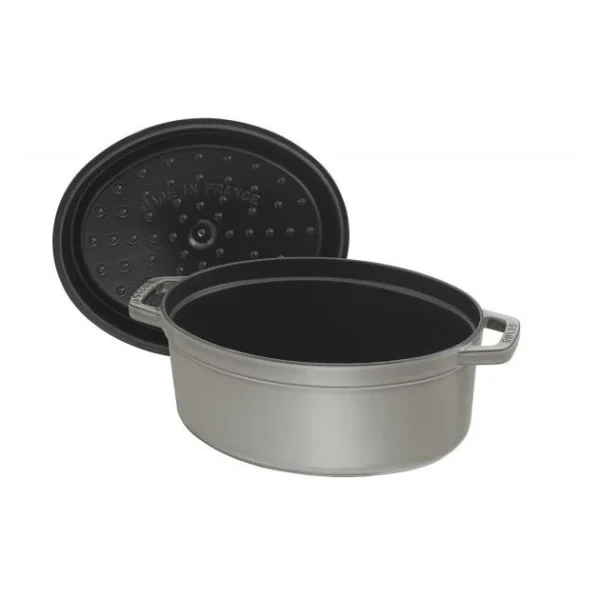 STAUB Cocotte Fonte Ovale 23 Cm Gris Graphite 2,35 L 3